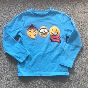 😜 new w/o tags boys emoji l/s tee